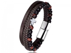 HY Wholesale Leather Bracelets Jewelry Popular Leather Bracelets-HY0136B192