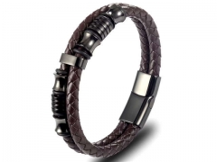 HY Wholesale Leather Bracelets Jewelry Popular Leather Bracelets-HY0120B025