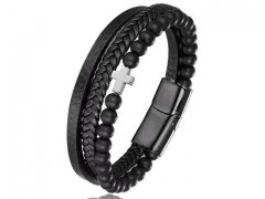 HY Wholesale Leather Bracelets Jewelry Popular Leather Bracelets-HY0136B122