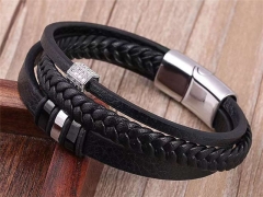 HY Wholesale Leather Bracelets Jewelry Popular Leather Bracelets-HY0137B114