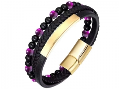 HY Wholesale Leather Bracelets Jewelry Popular Leather Bracelets-HY0136B118