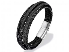 HY Wholesale Leather Bracelets Jewelry Popular Leather Bracelets-HY0135B079