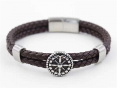 HY Wholesale Leather Bracelets Jewelry Popular Leather Bracelets-HY0129B020