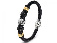 HY Wholesale Leather Bracelets Jewelry Popular Leather Bracelets-HY0130B330