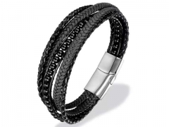 HY Wholesale Leather Bracelets Jewelry Popular Leather Bracelets-HY0135B080