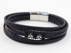 HY Wholesale Leather Bracelets Jewelry Popular Leather Bracelets-HY0129B106