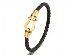 HY Wholesale Leather Bracelets Jewelry Popular Leather Bracelets-HY0120B005