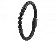 HY Wholesale Leather Bracelets Jewelry Popular Leather Bracelets-HY0120B039