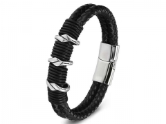 HY Wholesale Leather Bracelets Jewelry Popular Leather Bracelets-HY0130B188