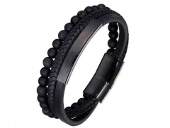 HY Wholesale Leather Bracelets Jewelry Popular Leather Bracelets-HY0136B095