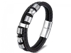 HY Wholesale Leather Bracelets Jewelry Popular Leather Bracelets-HY0058B007