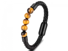 HY Wholesale Leather Bracelets Jewelry Popular Leather Bracelets-HY0120B271