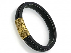 HY Wholesale Leather Bracelets Jewelry Popular Leather Bracelets-HY0041B015