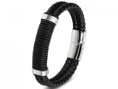 HY Wholesale Leather Bracelets Jewelry Popular Leather Bracelets-HY0130B402