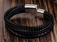 HY Wholesale Leather Bracelets Jewelry Popular Leather Bracelets-HY0133B095