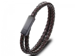 HY Wholesale Leather Bracelets Jewelry Popular Leather Bracelets-HY0120B277