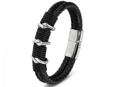 HY Wholesale Leather Bracelets Jewelry Popular Leather Bracelets-HY0130B400