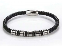 HY Wholesale Leather Bracelets Jewelry Popular Leather Bracelets-HY0058B040