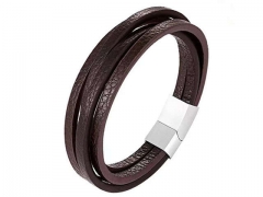 HY Wholesale Leather Bracelets Jewelry Popular Leather Bracelets-HY0136B204