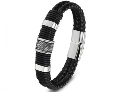 HY Wholesale Leather Bracelets Jewelry Popular Leather Bracelets-HY0130B187
