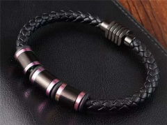 HY Wholesale Leather Bracelets Jewelry Popular Leather Bracelets-HY0133B209
