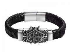 HY Wholesale Leather Bracelets Jewelry Popular Leather Bracelets-HY0120B093