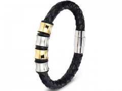 HY Wholesale Leather Bracelets Jewelry Popular Leather Bracelets-HY0130B307