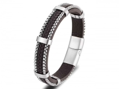 HY Wholesale Leather Bracelets Jewelry Popular Leather Bracelets-HY0120B061