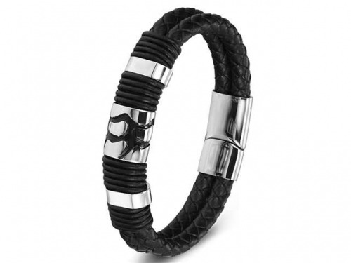 HY Wholesale Leather Bracelets Jewelry Popular Leather Bracelets-HY0130B191