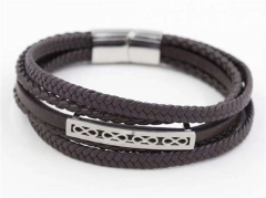 HY Wholesale Leather Bracelets Jewelry Popular Leather Bracelets-HY0129B086