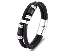 HY Wholesale Leather Bracelets Jewelry Popular Leather Bracelets-HY0120B056