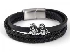 HY Wholesale Leather Bracelets Jewelry Popular Leather Bracelets-HY0137B052