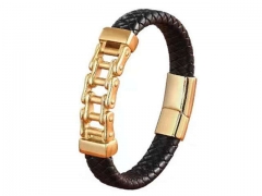 HY Wholesale Leather Bracelets Jewelry Popular Leather Bracelets-HY0130B065