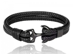 HY Wholesale Leather Bracelets Jewelry Popular Leather Bracelets-HY0136B043