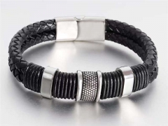 HY Wholesale Leather Bracelets Jewelry Popular Leather Bracelets-HY0133B246
