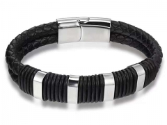 HY Wholesale Leather Bracelets Jewelry Popular Leather Bracelets-HY0130B411