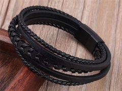 HY Wholesale Leather Bracelets Jewelry Popular Leather Bracelets-HY0137B025