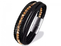 HY Wholesale Leather Bracelets Jewelry Popular Leather Bracelets-HY0135B083