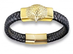 HY Wholesale Leather Bracelets Jewelry Popular Leather Bracelets-HY0135B041