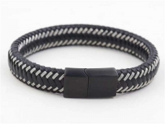 HY Wholesale Leather Bracelets Jewelry Popular Leather Bracelets-HY0129B013