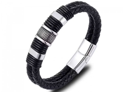 HY Wholesale Leather Bracelets Jewelry Popular Leather Bracelets-HY0120B099
