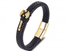HY Wholesale Leather Bracelets Jewelry Popular Leather Bracelets-HY0135B110