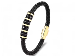 HY Wholesale Leather Bracelets Jewelry Popular Leather Bracelets-HY0120B239