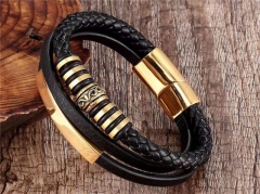 HY Wholesale Leather Bracelets Jewelry Popular Leather Bracelets-HY0137B145