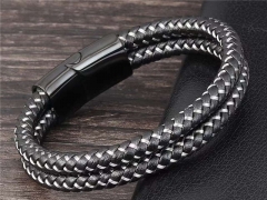 HY Wholesale Leather Bracelets Jewelry Popular Leather Bracelets-HY0133B154