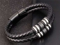 HY Wholesale Leather Bracelets Jewelry Popular Leather Bracelets-HY0133B161