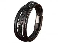 HY Wholesale Leather Bracelets Jewelry Popular Leather Bracelets-HY0130B335