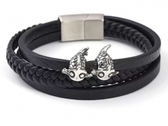 HY Wholesale Leather Bracelets Jewelry Popular Leather Bracelets-HY0137B021