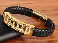 HY Wholesale Leather Bracelets Jewelry Popular Leather Bracelets-HY0130B006