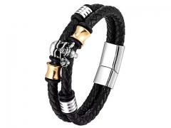 HY Wholesale Leather Bracelets Jewelry Popular Leather Bracelets-HY0120B268